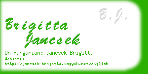 brigitta jancsek business card